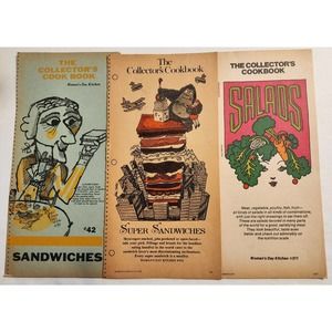 Womans Day Collector's Cook Book Insert VTG Sandwiches Salads Lot of 3 - 60s 70s